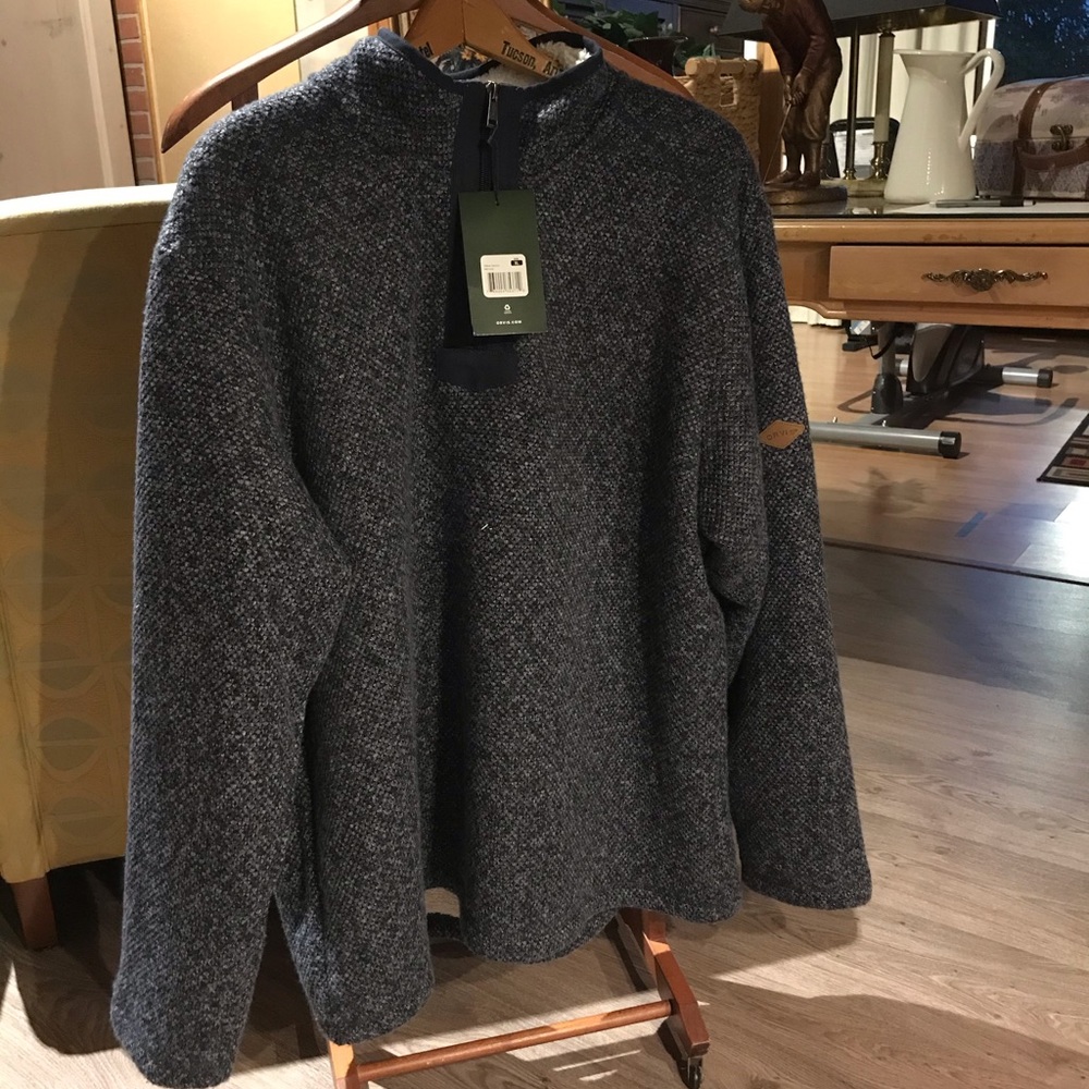Orvis Mens Pullover QuarterZip Fleece Sherpa XL